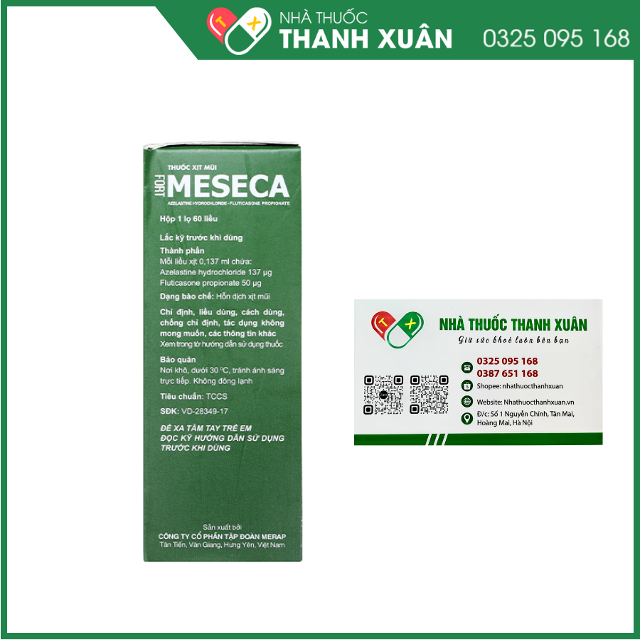 Meseca Fort điều trị các triệu chứng của viêm mũi